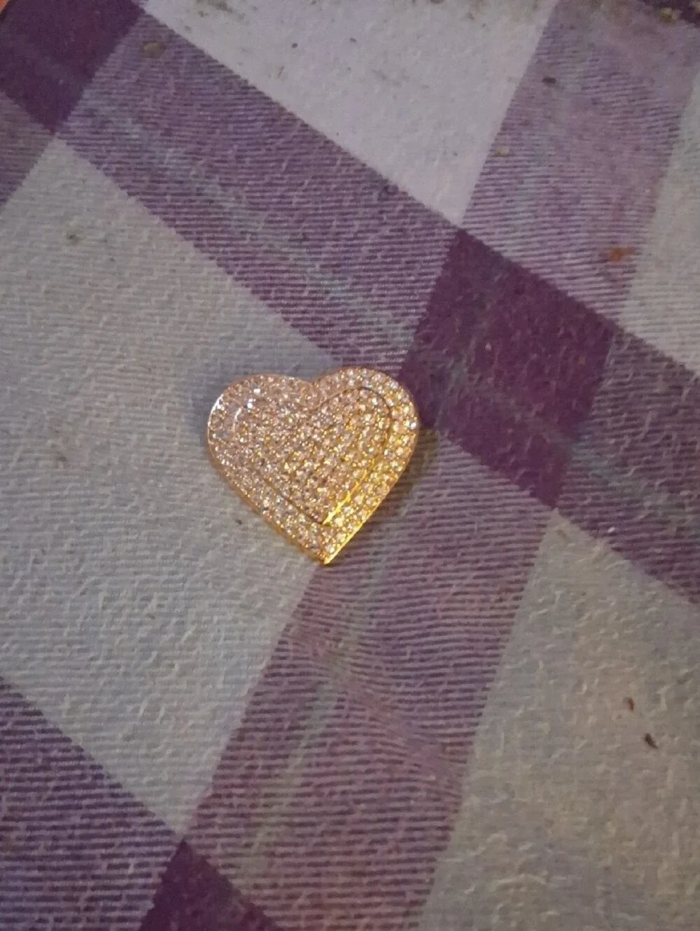 Joan Rivers Shiny Gold Heart Pin